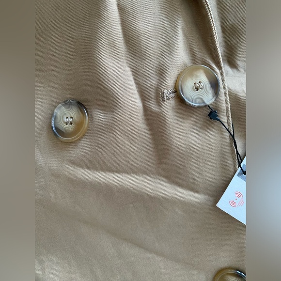 Zara Oversized Blazer Coat Taupe Brown Tan Camel Neutral double breast XS NWT - Picture 14 of 16